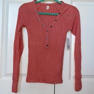 NWT B.P. By Nordstrom Longsleeve V Neck Top XS